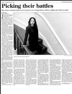 Julia Jayne LA Daily Journal Article