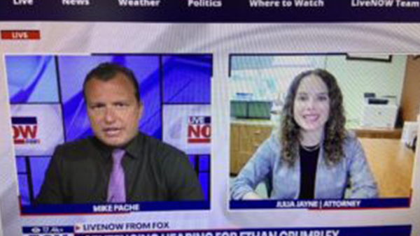 Julia Jayne was interviewed by LiveNow from Fox’s Michael Pache